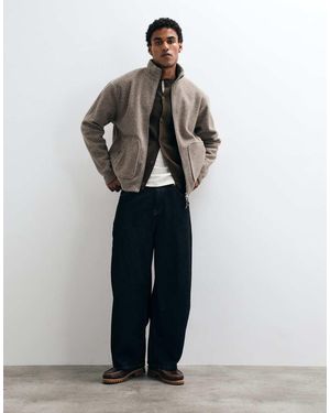 ASOS Ruimvallend Jack Met Ritssluiting En Wollook - Meerkleurig