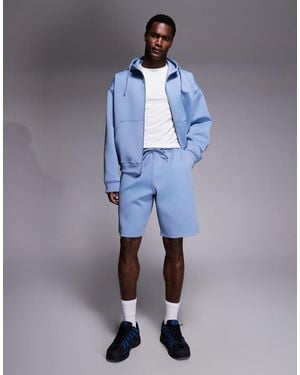 Liquor N Poker Scuba-Style Fabric Sweat Shorts Co-Ord - Blue