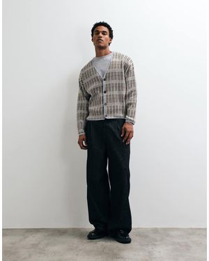 Reclaimed Vintage Oversized Knitted Cardi - Grey