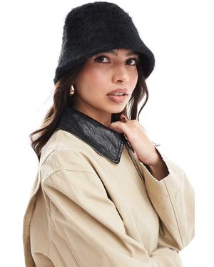 Glamorous Textured Bucket Hat - Black