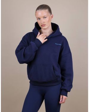 SIMMI Oversized Drop Shoulder Hoodie - Blue