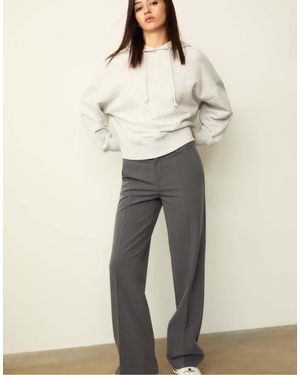 Stradivarius Smart Trousers With Pockets - Natural