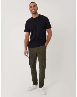 Threadbare Slim Fit Stretch Cargo Trousers - Blue