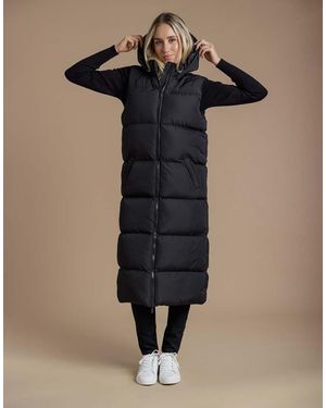 French Connection Longline Padded Gilet With Hood - Black