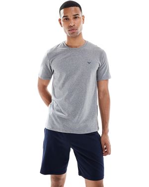 Emporio Armani Logo Jersey Pyjama Set - Blue