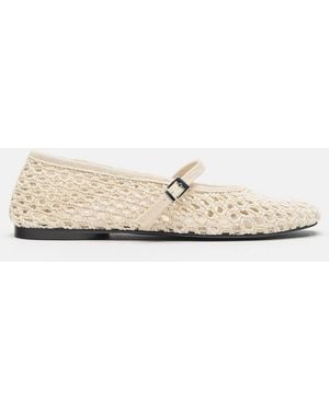 Pull&Bear Ballerines en tulle - écru - Neutre