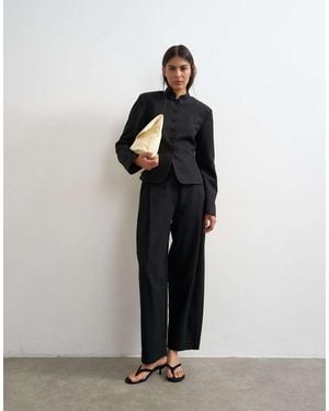 TOPSHOP Co Ord Barrel Trouser - Black