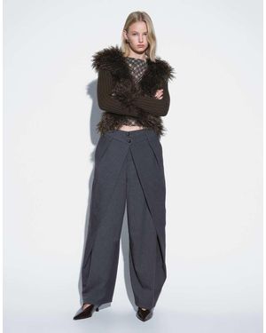 Muse Assembly Broek Met Dubbele Taillebanddetail Milena - Blauw