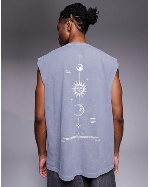ASOS Heayweight Oversized Tank - Blue