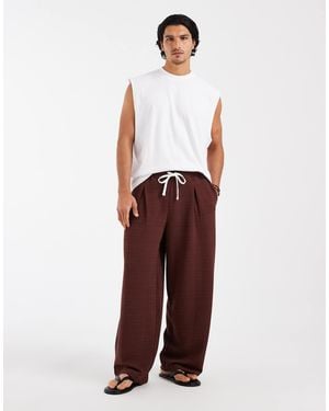 ASOS Oversized Textured Balloon Sweatpants - White