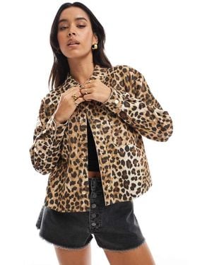 ONLY Boxy Faux Suede Jacket - Brown
