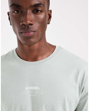 JJ Rebel Oversized T-shirt With Front Logo - Brown