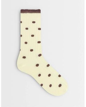 ASOS Polka Dot Socks - Natural