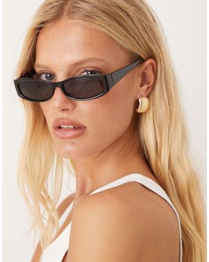 Mango – sonnenbrille mit schmalem gestell - Braun