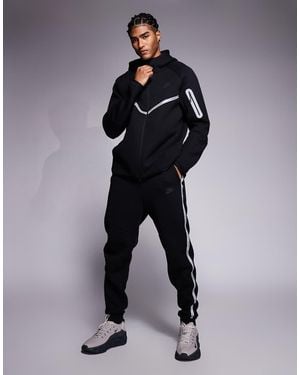 Nike Joggers Negros Reflectantes Tech Fleece De - Azul