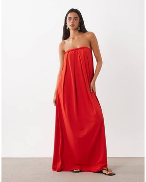 ASOS Bandeau Maxi Dress - Red