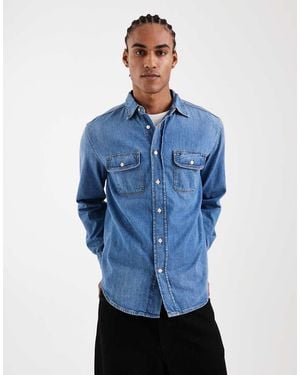 Tommy Hilfiger Relaxed Fit Denim Shirt - Blue
