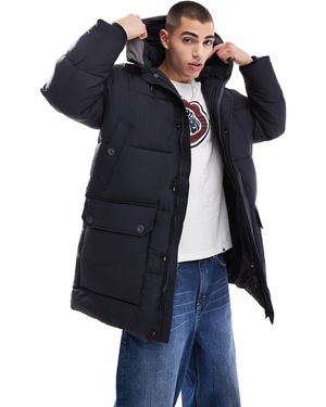 Pretty Green – mountfield – gesteppte parkajacke - Blau