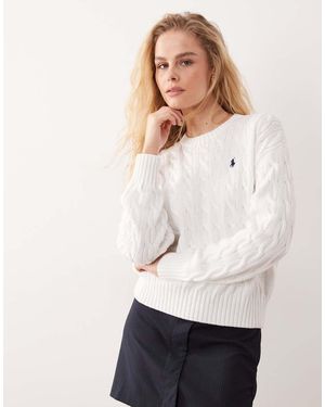 Polo Ralph Lauren Cotton Cable Knit Jumper - White
