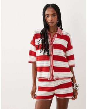 ASOS – sally – gestrickte strand-shorts - Rot