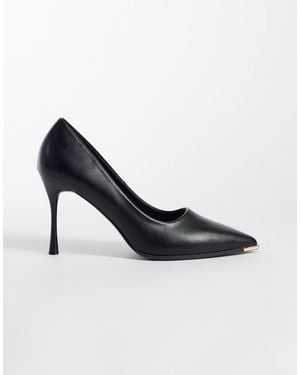 SEQWL Pumps With Gold Detail - Black