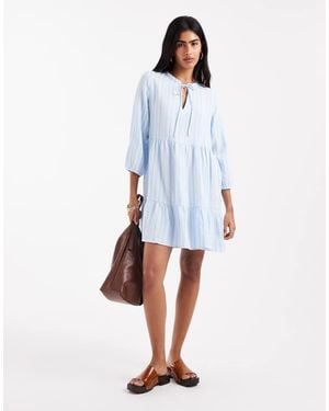 Vero Moda Smock Mini Dress - Blue