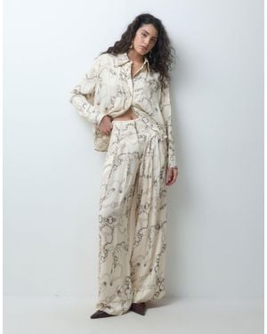 ASOS Wide Leg Super High Waisted Co-ord Trouser - White