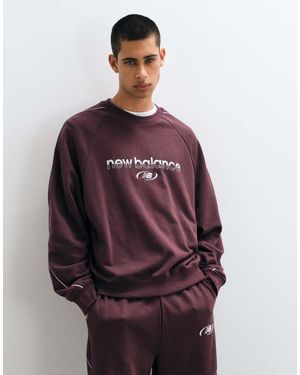 New Balance Trackside French Terry Crew - Red