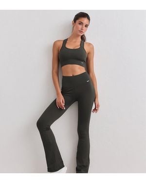 Aim'n Leggings Acampanados Tall Acanalados Sin Costuras En Verde Oscuro