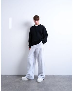 TOPMAN Heavyweight Straight Leg Jogger - White