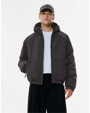 Pull&Bear – stwd – regenjacke aus ripstop - Schwarz