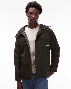 Element Parka Verde Oscuro Encerada Field De - Negro