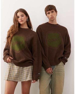 Kickers Maglione Lavorato Oversize Scuro - Marrone