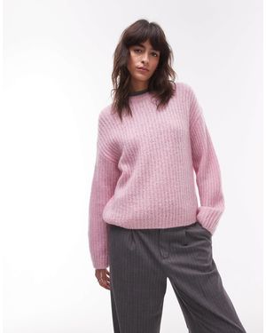 ARKET Rich Wool Knitted Sweater With Mohair - Pink