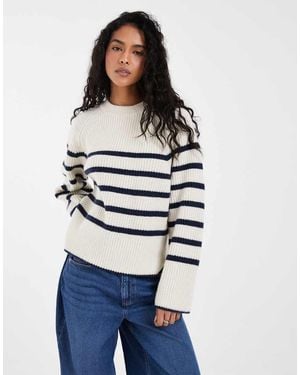 Levi's Frida Jersey De Punto A Rayas En Crudo - Blanco