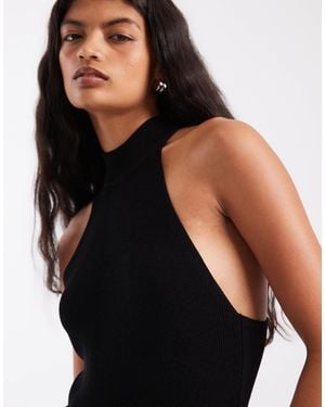 ASOS Knitted Halter Neck Top - Black