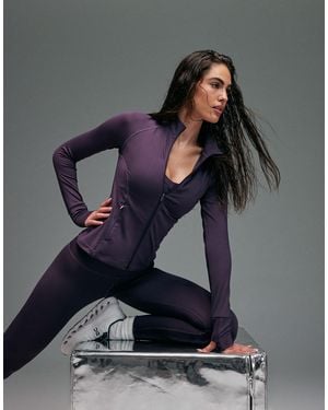 4505 Icon Active Zip Up Sculpting Long Sleeve Jacket With Zip Pockets - Gray