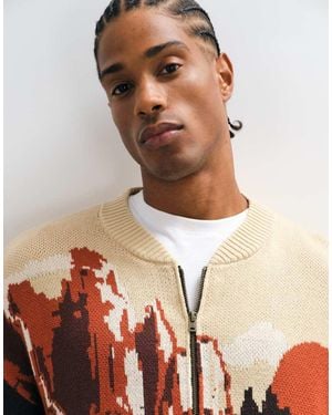 Wrangler Full Zip Cardigan - Brown