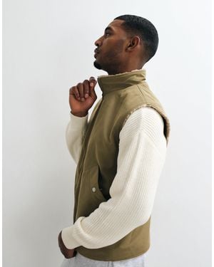 ASOS – gefütterte weste aus teddyfell - Weiß