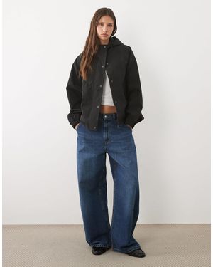 Threadbare Kurze regenjacke mit kapuze - Blau