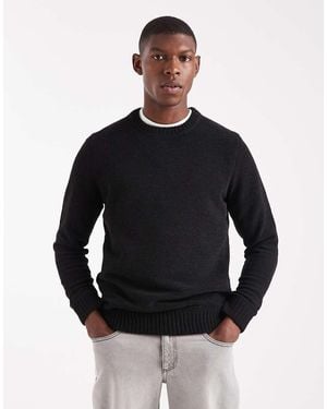 Only & Sons Chenille Crew Neck Jumper - Black