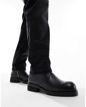 Koi Footwear Koi Fateless Stacked Biker Boots - Black