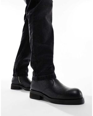 Koi Footwear Botas Biker Envejecido Con Suela Laminada Fateless De Koi - Negro