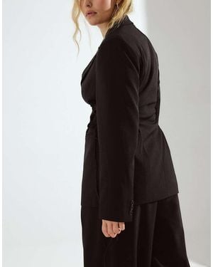 NA-KD Fitted Lacing Blazer - Black