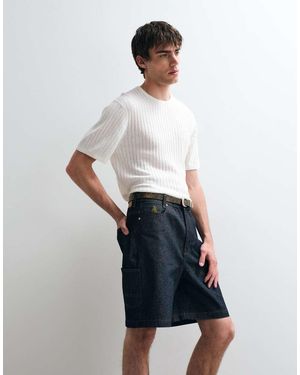 ASOS COLLECTIVE Pantaloncini A Fondo Ampio - Bianco