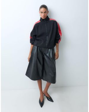 ASOS Culottes Largas De Poliuretano En - Azul