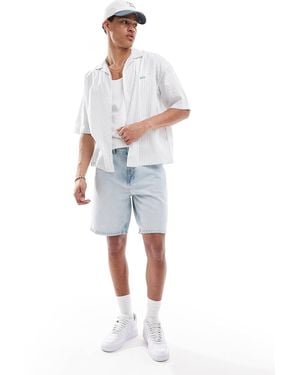 Pull&Bear Standard Fit Denim Shorts - Blue
