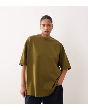 ARRANGE Curve Oversized Premium Heavy Weight T-shirt - Green
