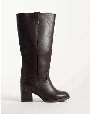 SEQWL Wide Fit Byron Pull-on Knee Boots - Black