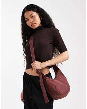 BAGGU – mittelgroße, halbmondförmige umhängetasche aus nylon - Schwarz